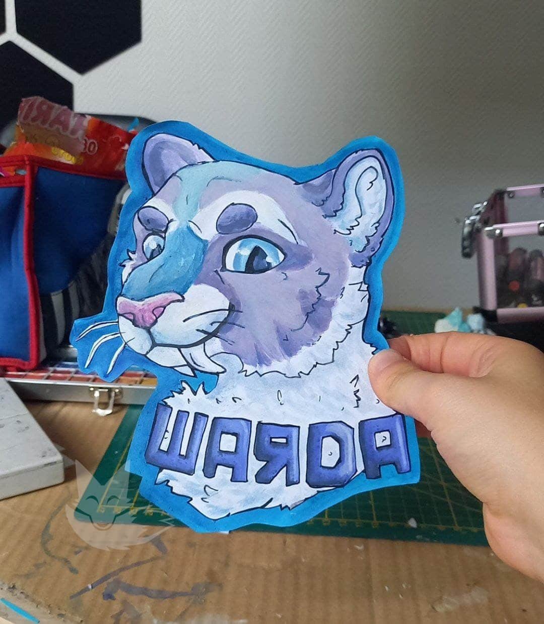 Badge plastifiée A5 peint à aquarelle – Image 5