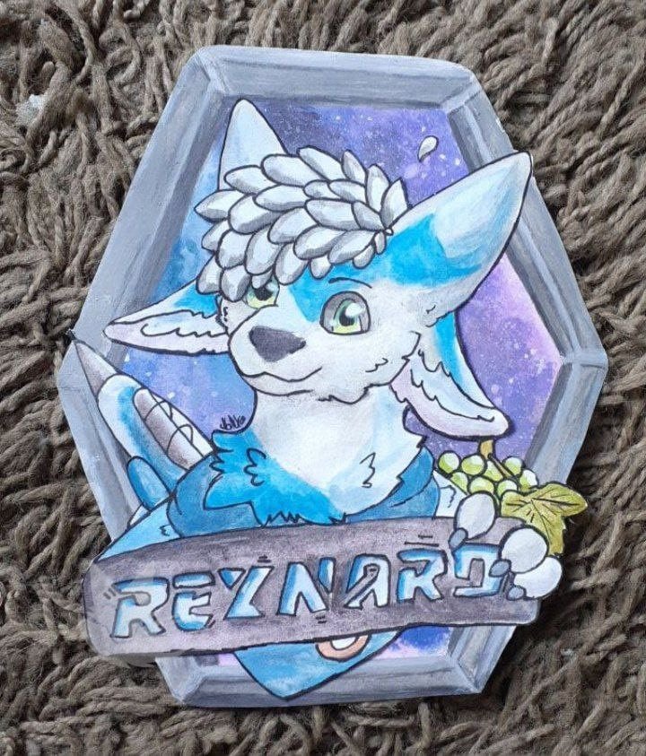 Badge plastifiée A5 peint à aquarelle – Image 4