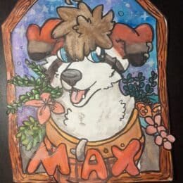 Badge plastifiée A5 peint à aquarelle